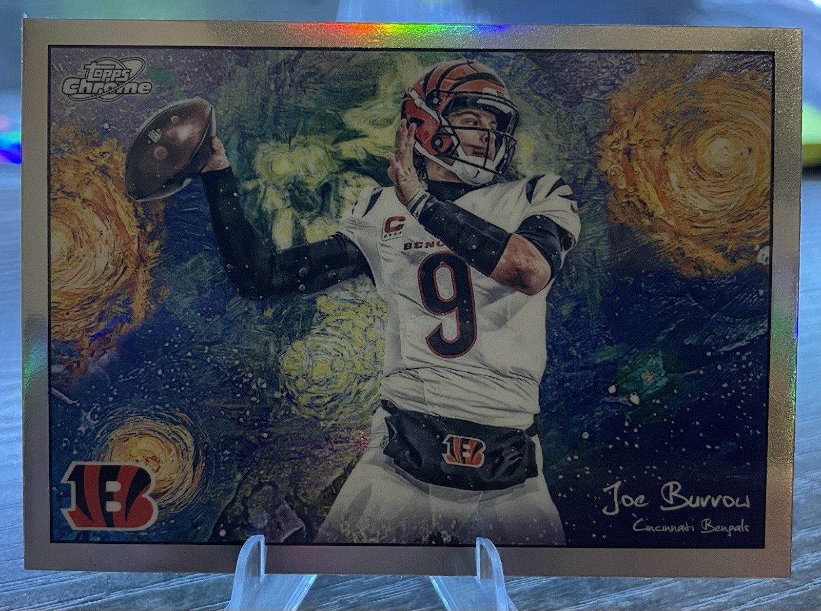 2025 Topps Chrome Cosmic Joe Burrow Stars In The Night #STN-13