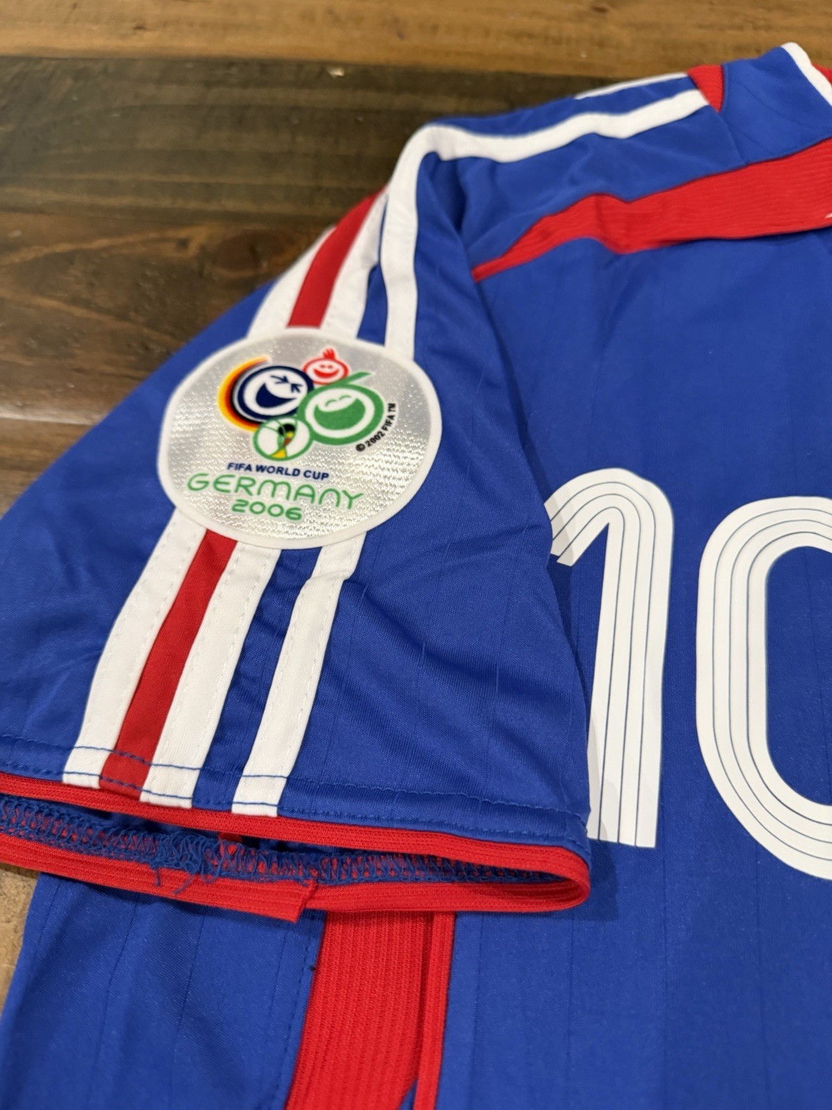 France 2006 Home Zidane #10 Large Adidas FIFA World Cup Germany Soccer