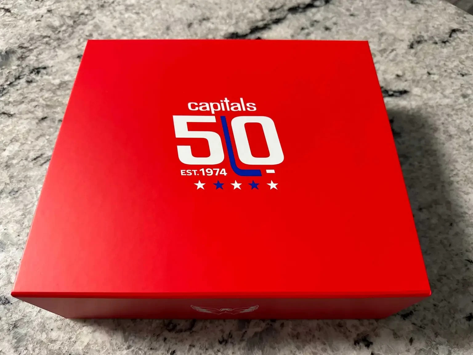 Washington Capitals 50th Anniversary Gift Box Patch Pins Puck Ticket New