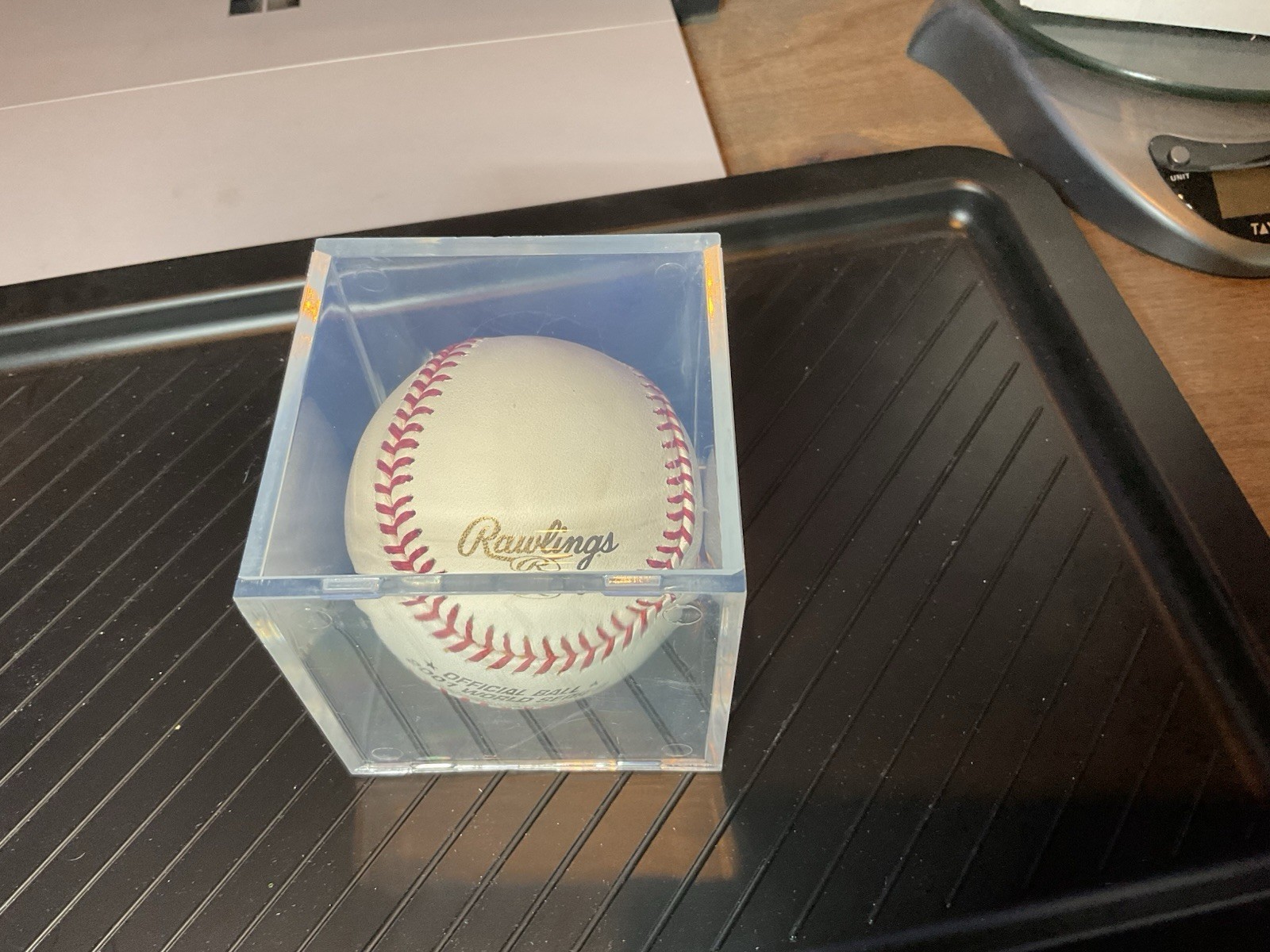 2001 Rawlings Official Ball World Series In Plastic Cube