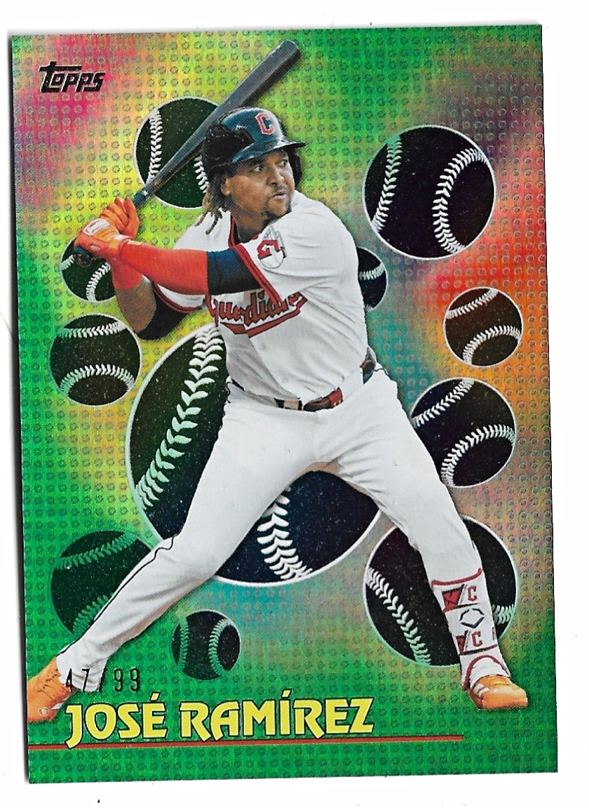 Topps 2026 Series 2 Jose Ramirez GREEN FOIL /99 Titans of the Game Insert TOG-26