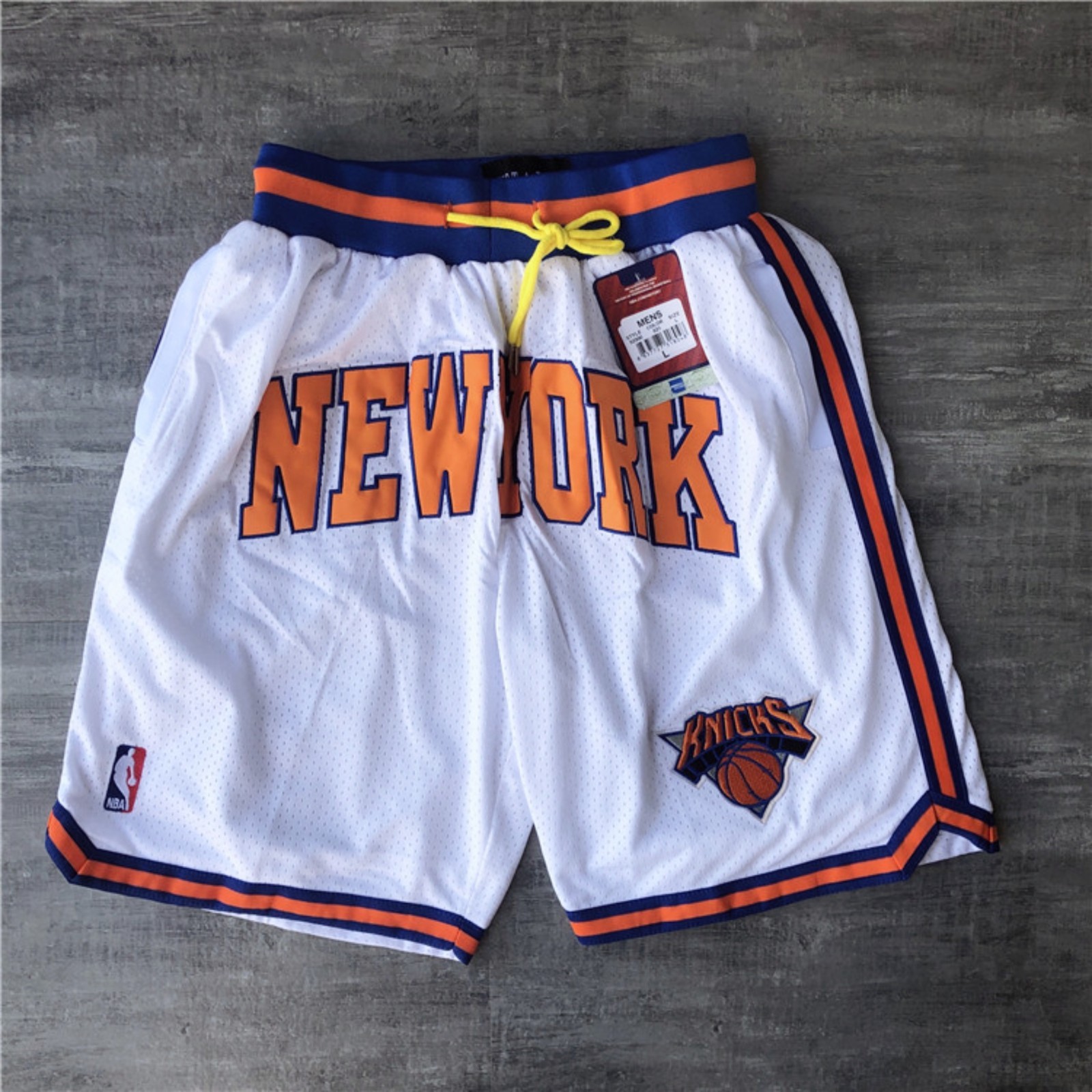 Men’s Knicks Basketball Short Pants Stitched With Pocket S-3XL