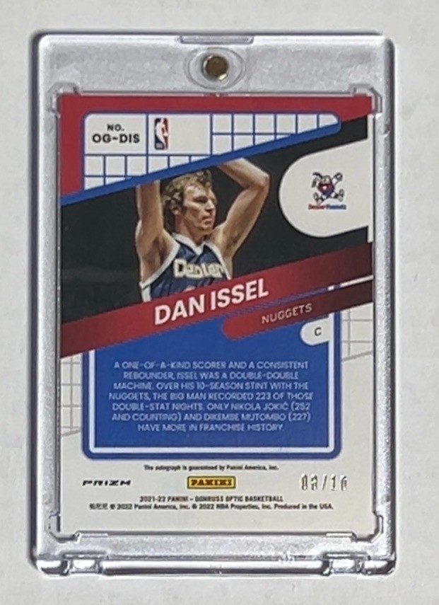 2021-22 Panini Donruss Optic Dan Issel Opti-Graphs Gold Auto 08/10 #OG-DIS