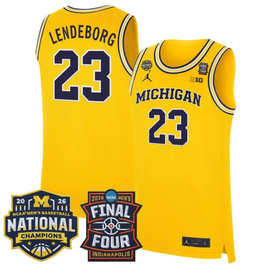 Michigan Wolverines Final Four National Champions Basketball Jersey Stitched
