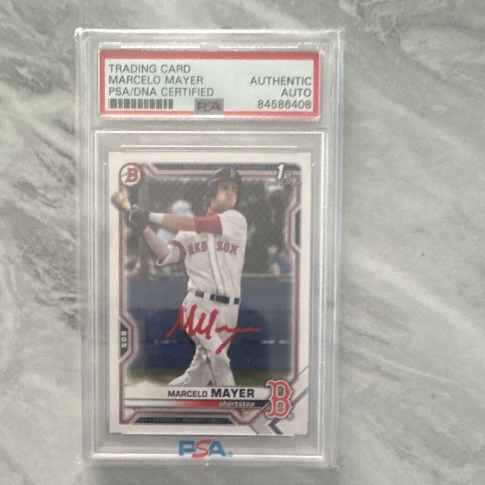 Topps 2021 Bowman Draft Marcelo Mayer BD-174 1st Edition Auto PSA/DNA 84586408