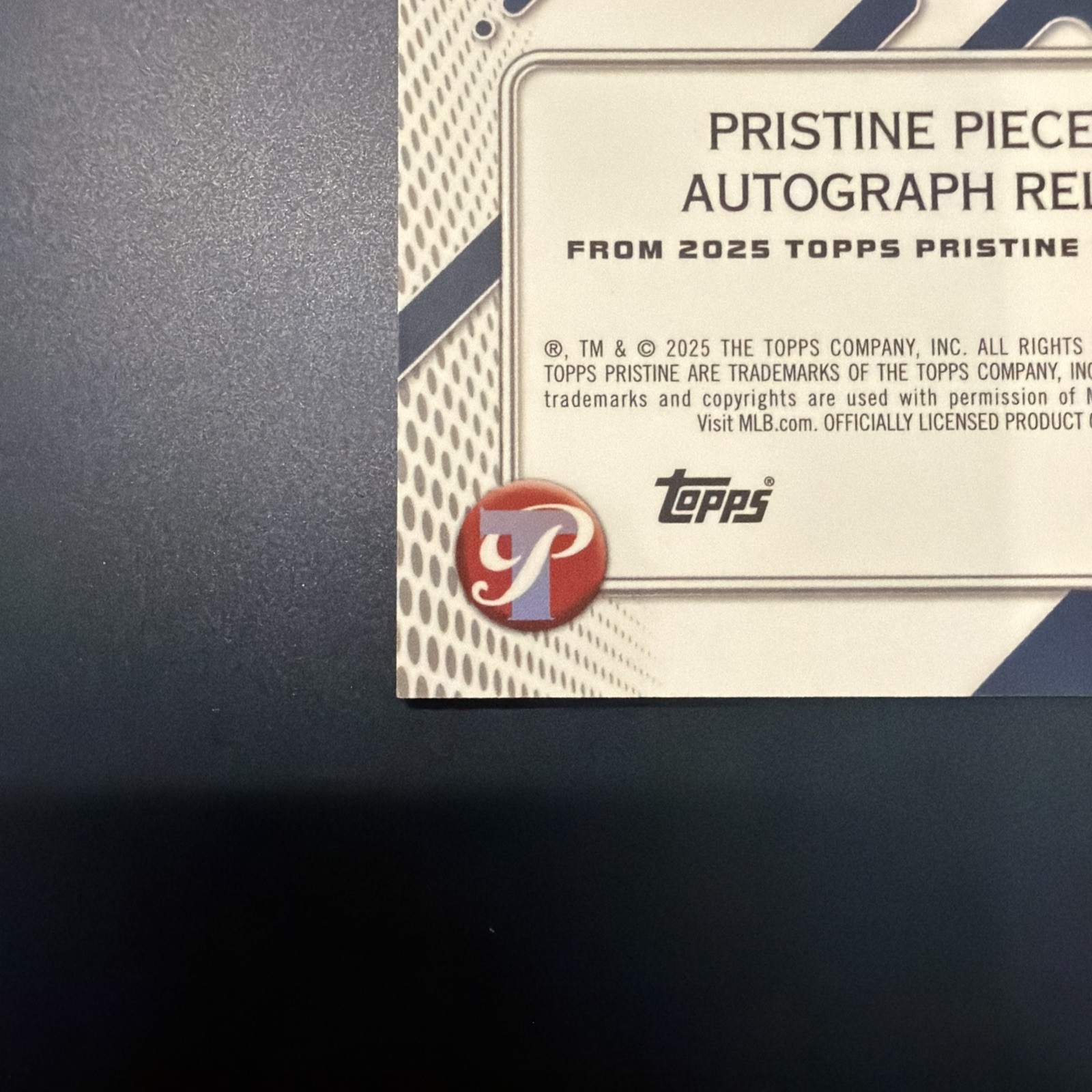 2025 Topps Pristine – Prince Fielder #PPAR-PF Blue Refractor /75 (AU, MEM)