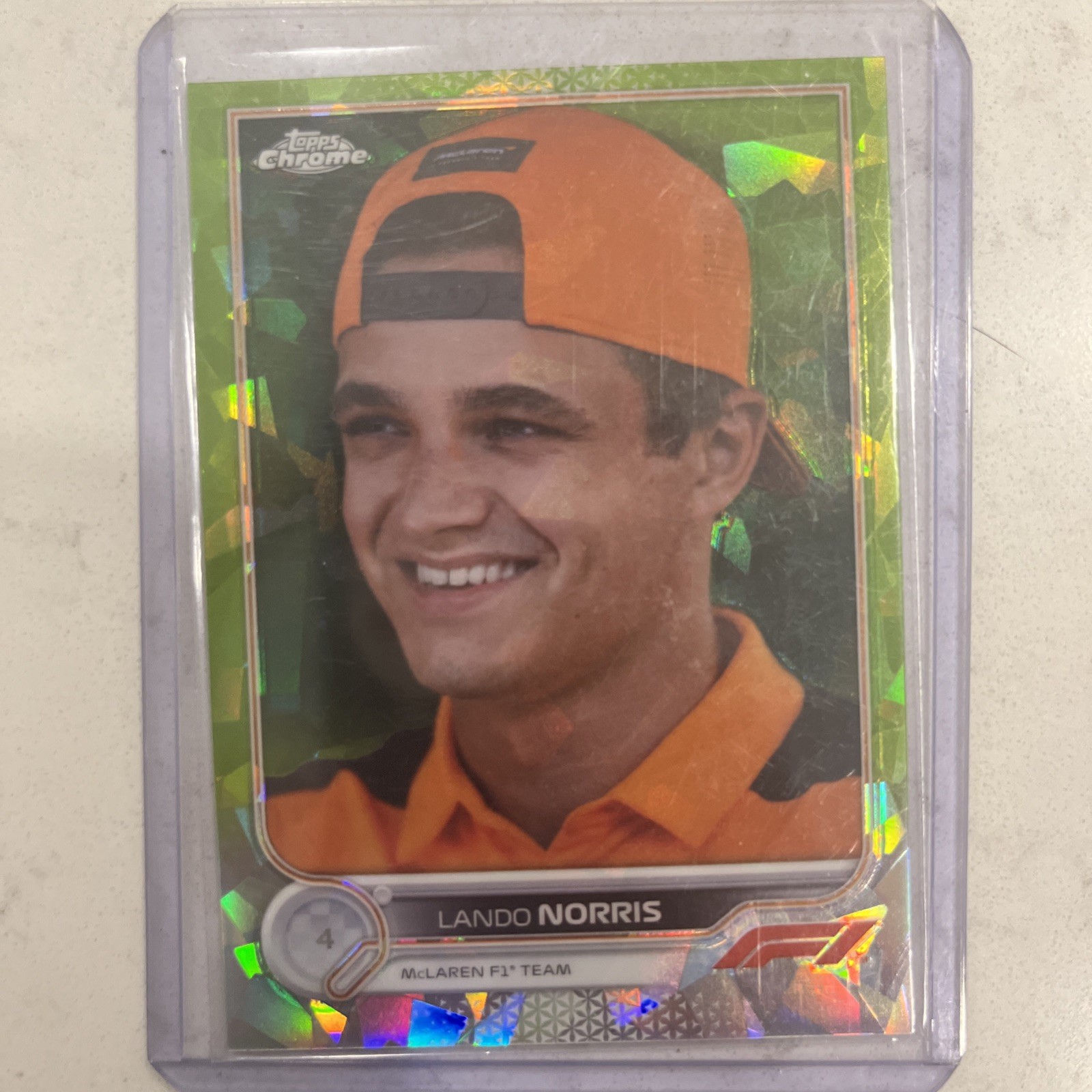2022 Topps Chrome Sapphire Formula 1 F1 Lando Norris Chartreuse/199 #34