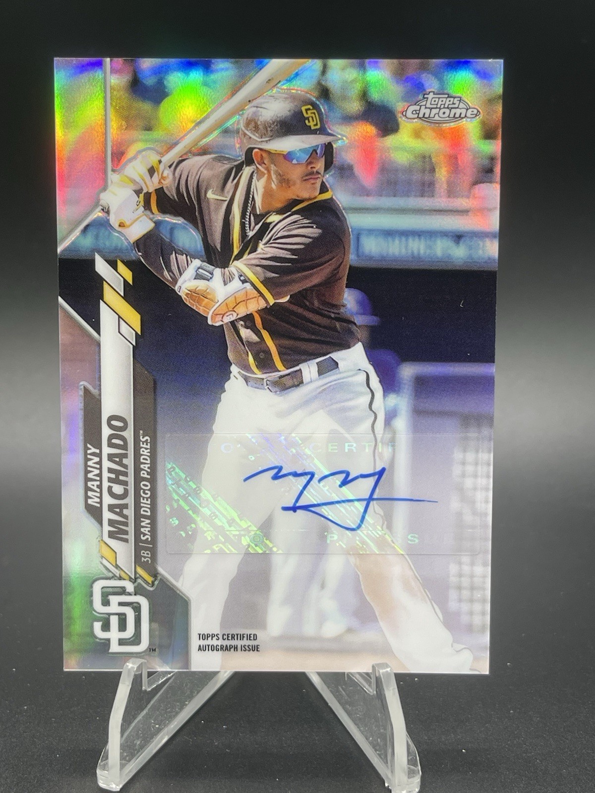 2020 Topps Chrome Update – Target Autographs Manny Machado #USA-MMA Refractor