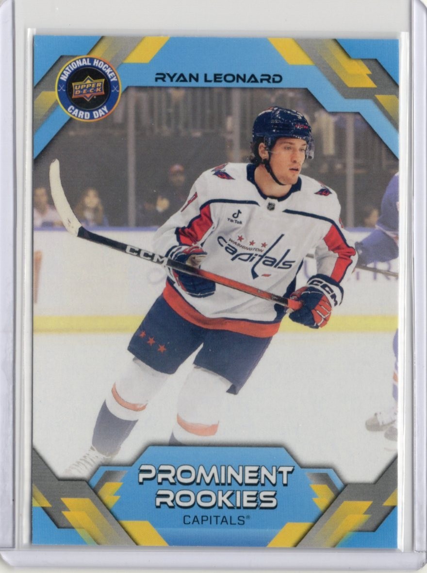 Upper Deck 2026 Rookie Ryan Leonard Capitals NHCD-4 Capitals Fire Sale!