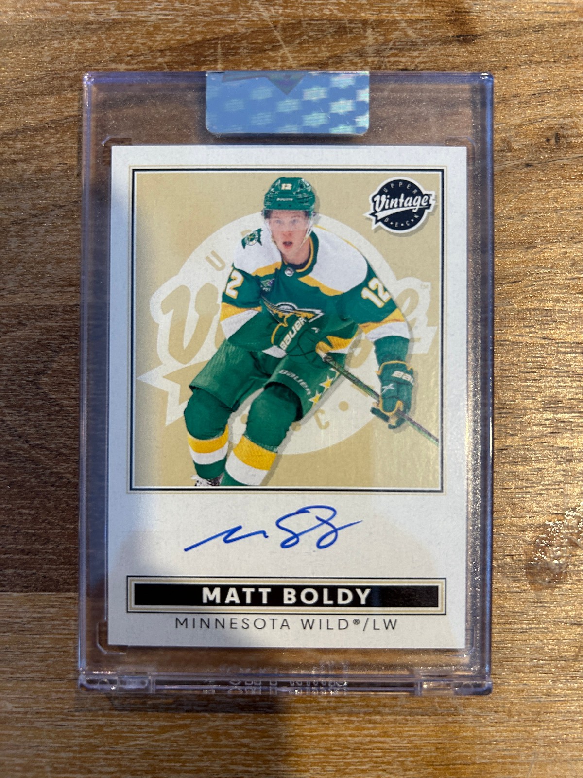 2024-25 Clear Cut Matt Boldy VINTAGE AUTO WILD USA GOLD MEDAL #VA-BO