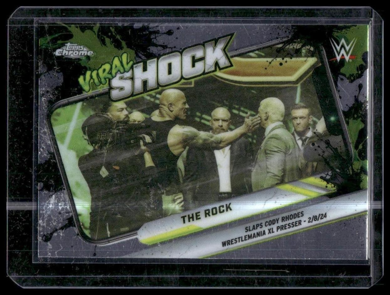 2026 Topps Chrome WWE #VIR-4 The Rock Viral Shock