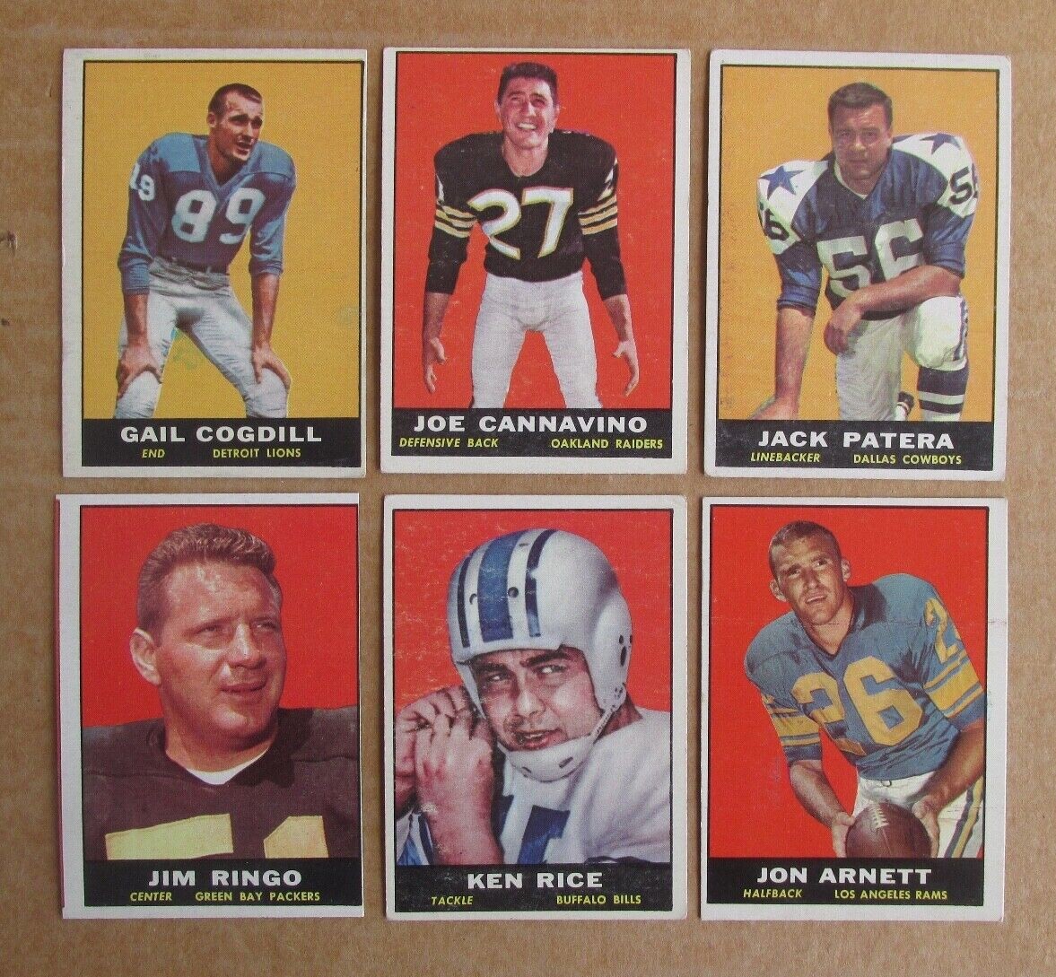 1961 TOPPS FOOTBALL CARD SINGLES COMPLETE YOUR SET PICK CHOOSE UPDATED 7/12