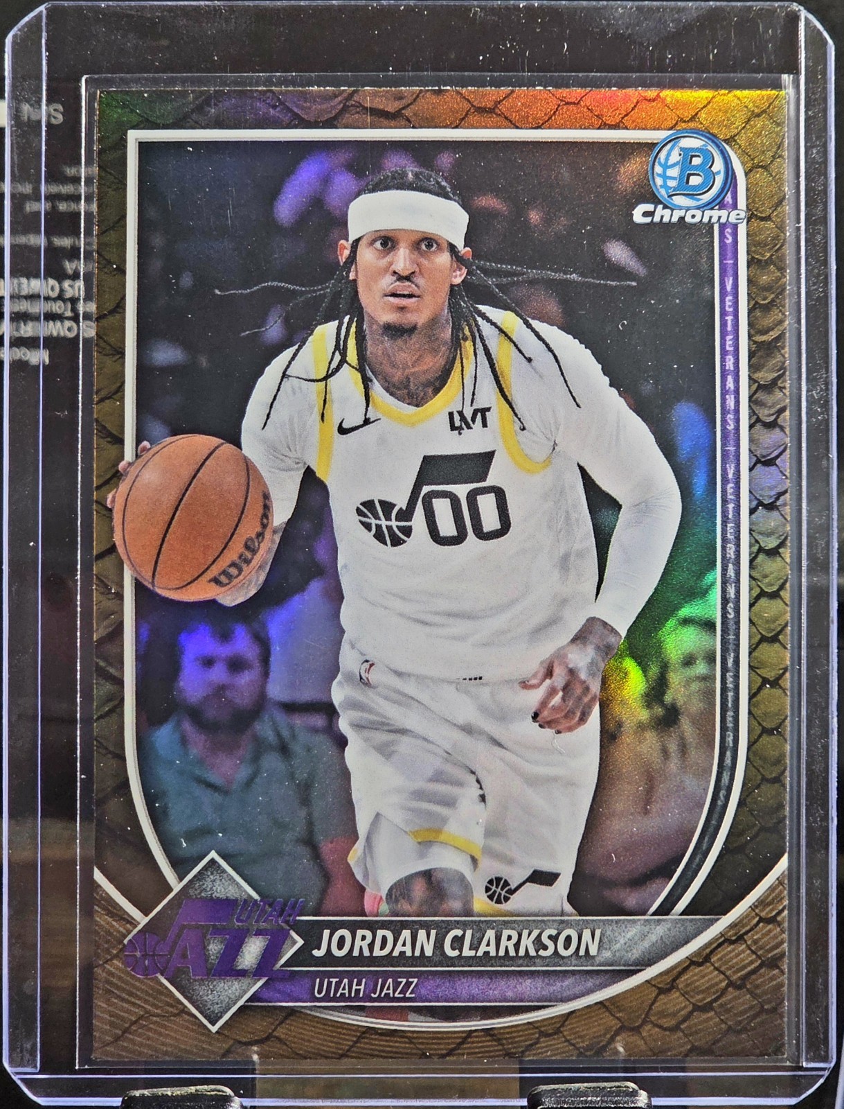 2025 Bowman Chrome Jordan Clarkson Reptilian Refractor #BCV-190 Utah Jazz