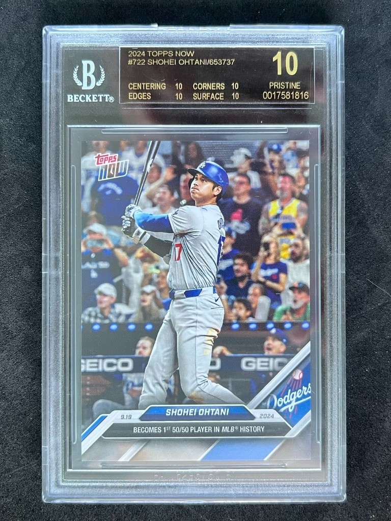 BGS 10 Black Label Pristine – 2024 Topps Now – Shohei Ohtani #722 – 50/50