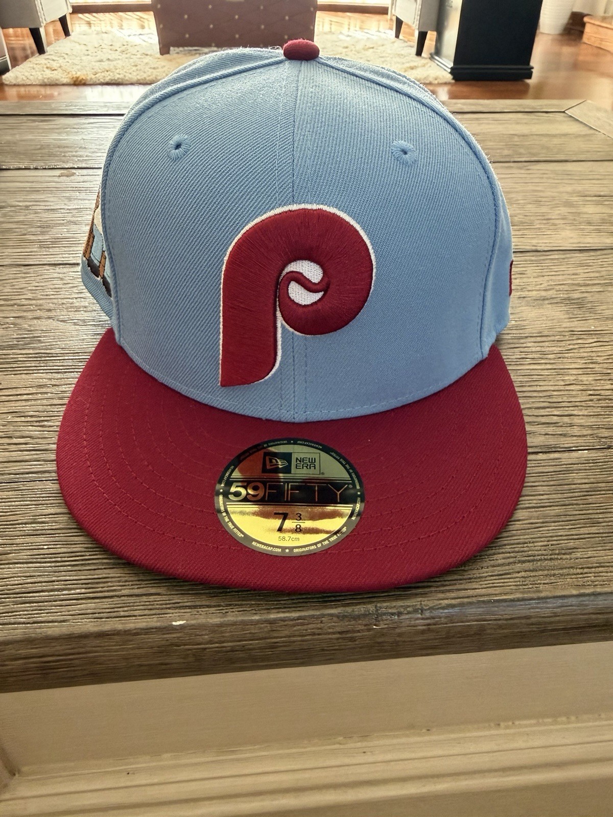 Phillies The Simpsons MLB New Era 59FIFTY Homer Cheesesteak Blue Red Cap 7 3/8