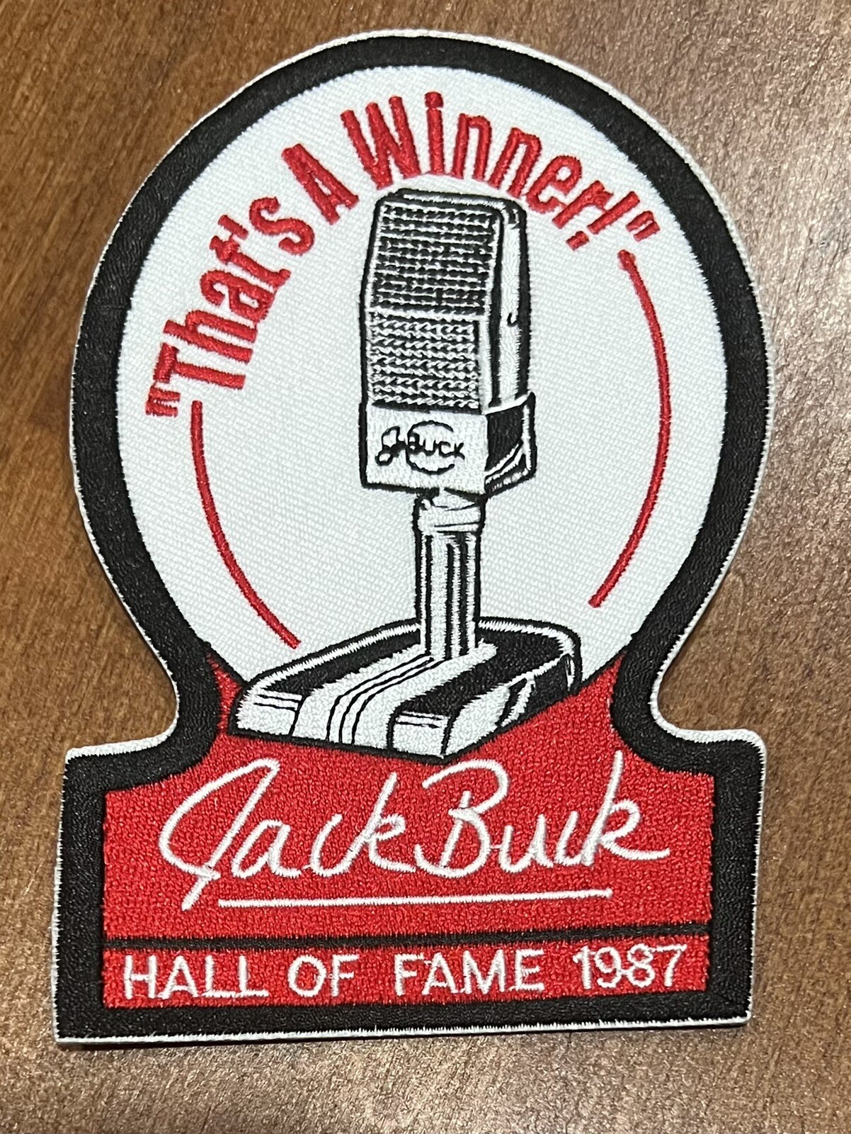Jack Buck HOF Broadcaster St. Louis Cardinals 5in Iron Sew On Embroidered Patch