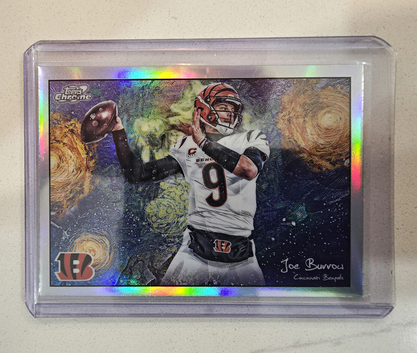 Topps 2020 Topps Chrome Cosmic Stars Of The Night Joe Burrow Bengals #STN-13