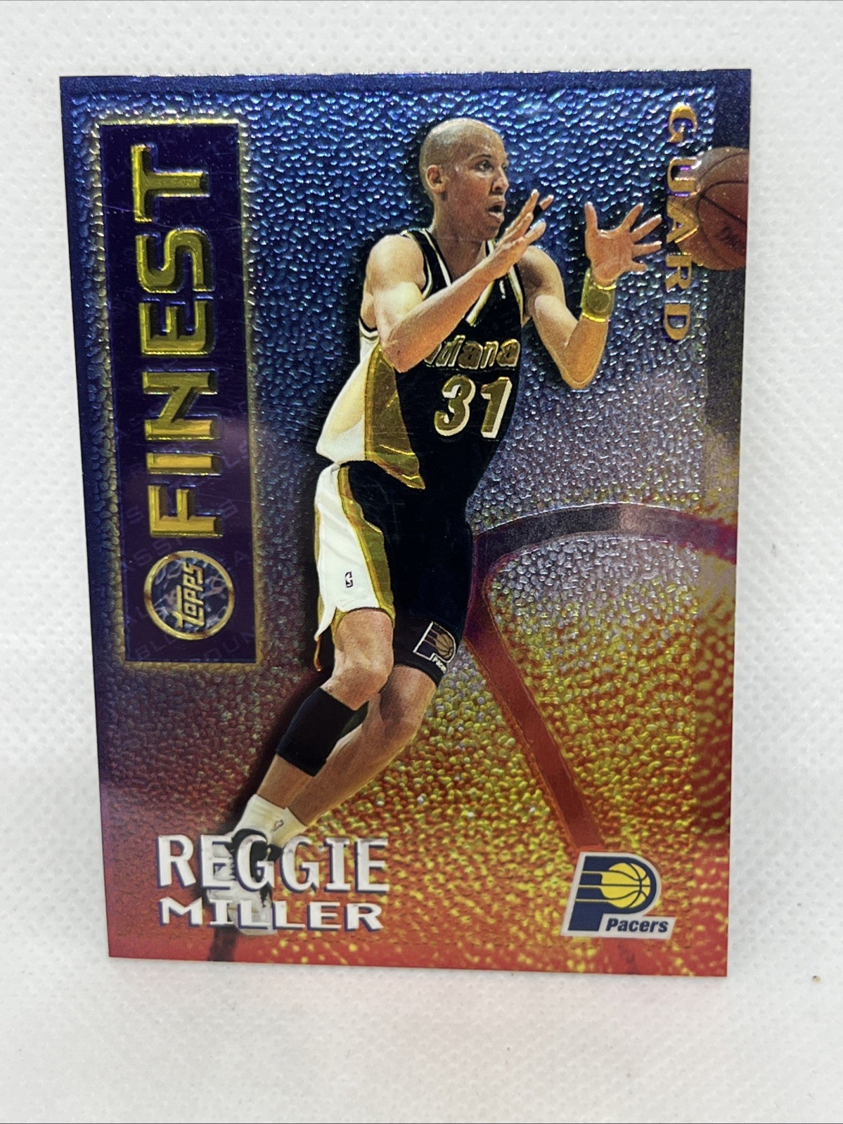 1995-96 Topps Finest Reggie Miller Mystery Borderless #M14 PACERS