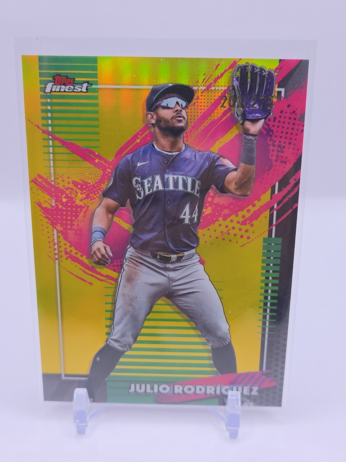 2026 Topps Finest Julio Rodriguez Yellow Refractor 203/275 #219 Mariners “RARE”