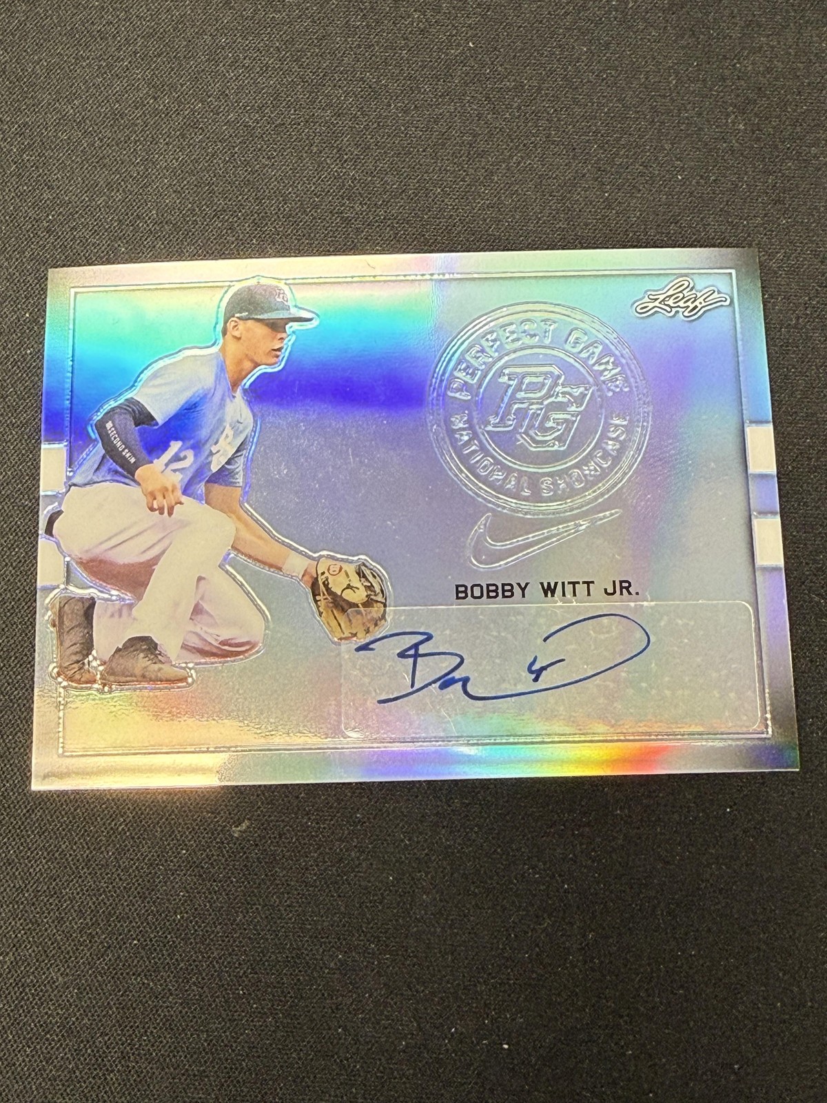 Bobby Witt Jr. 2018 Leaf Perfect Game National Showcase Autograph RC Royals
