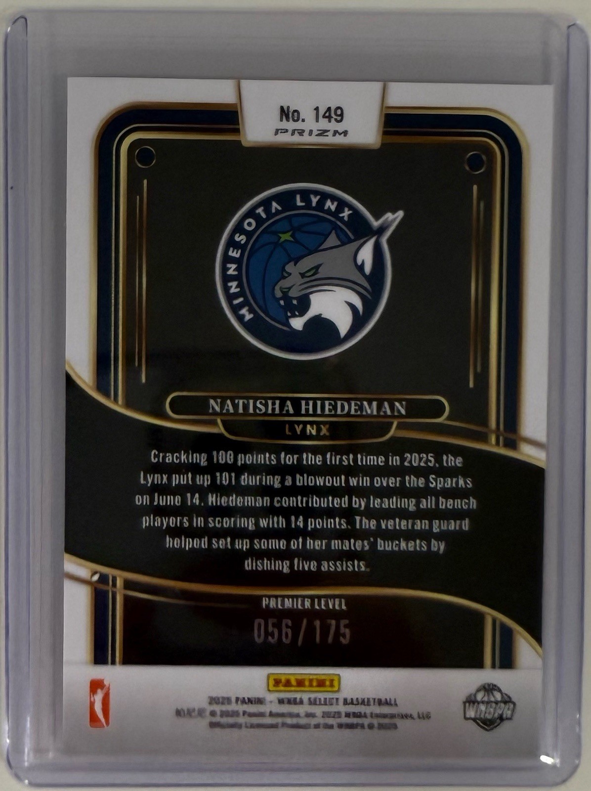 NATISHA HIEDEMAN 2025-26 SELECT WNBA PREMIER LEVEL PINK CAMO PRIZM /175