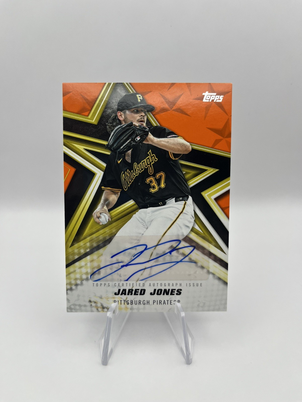 2026 Topps Series 2 Jared Jones Baseball Stars Auto Orange /25 Pirates