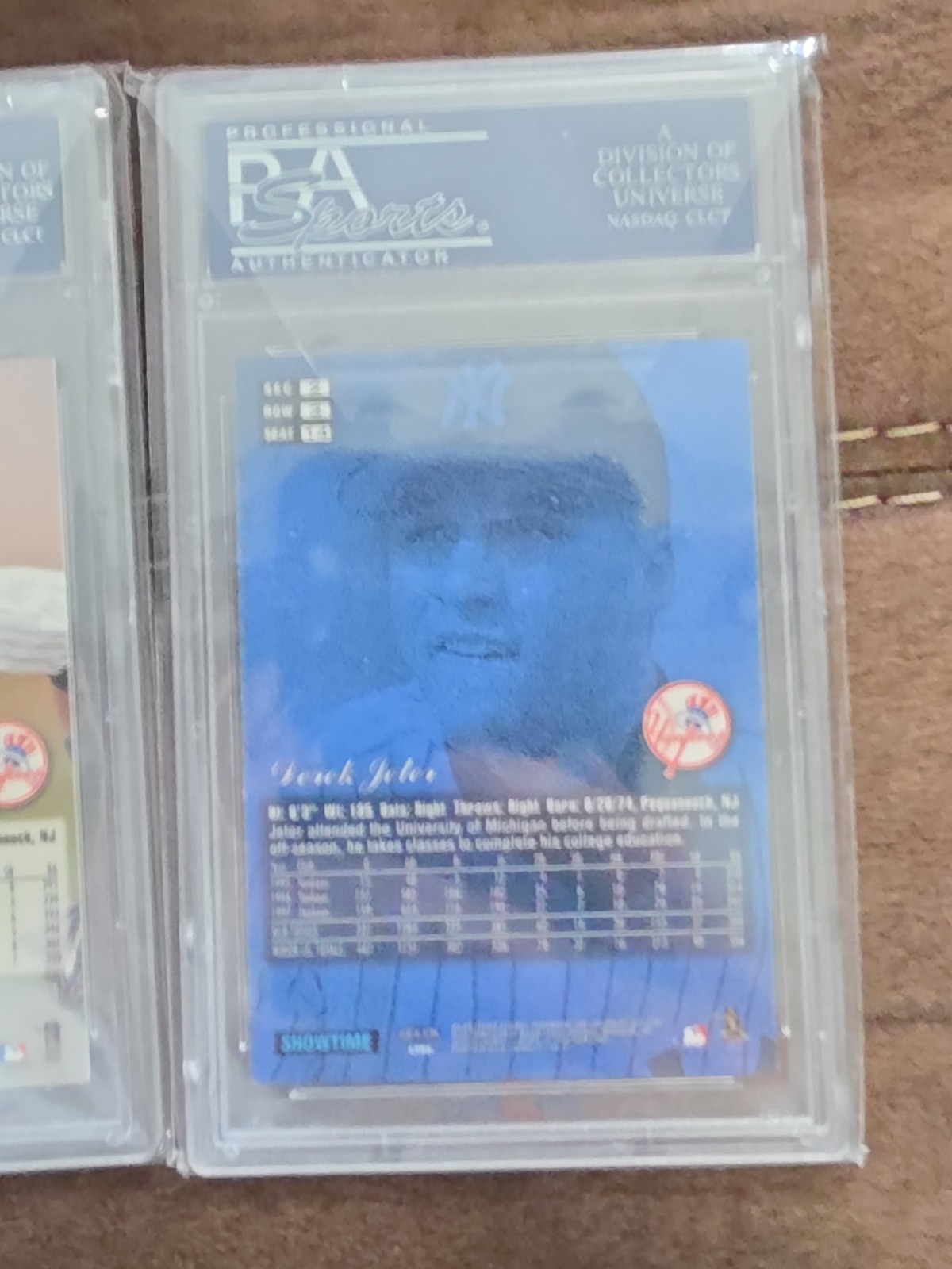 1998 Flair Showcase #14 Derek Jeter Row 1, 2, & 3 – Set of 3 Cards – All PSA 10