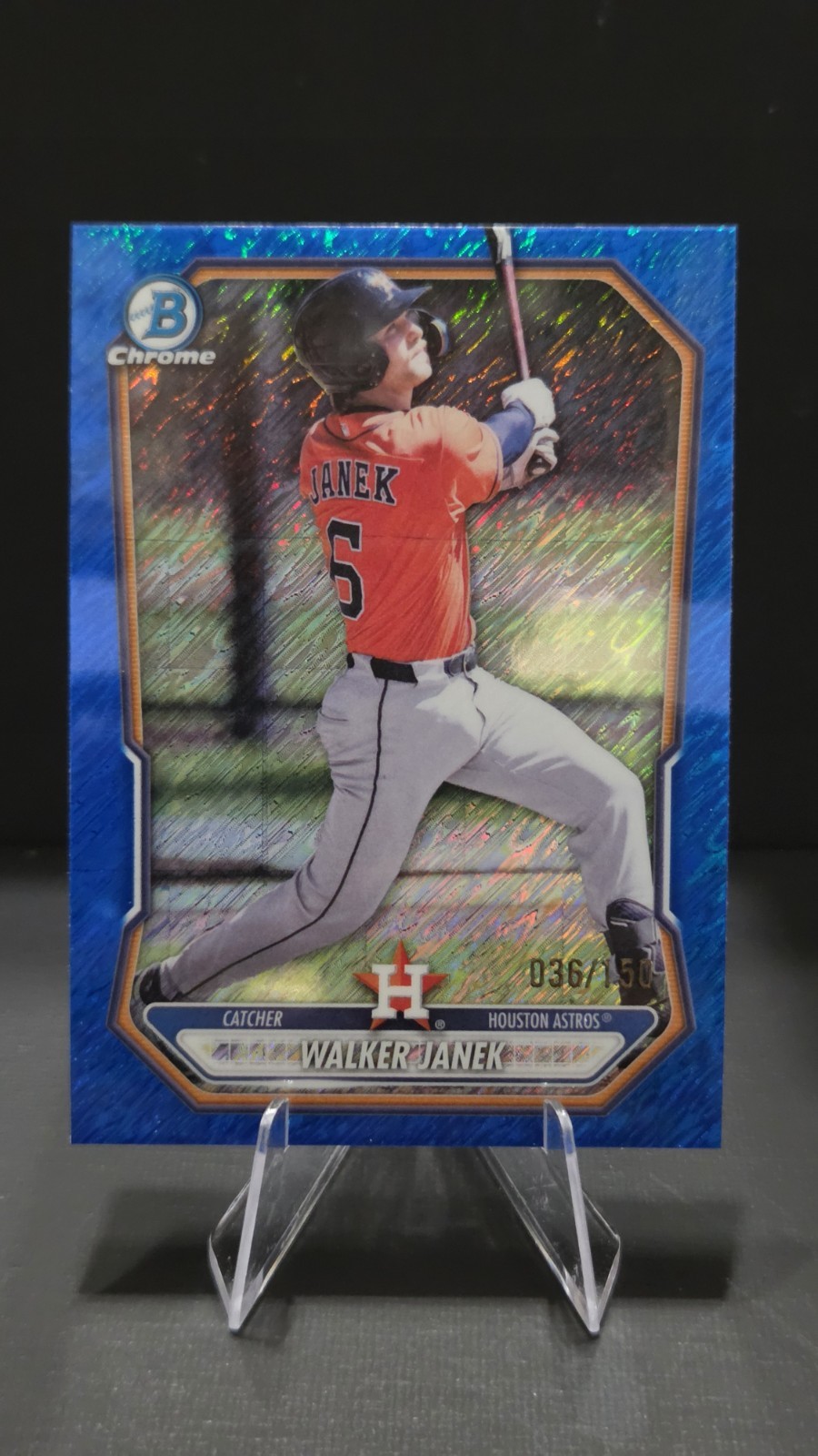 2026 Topps Bowman BCP-131 Walker Janek Chrome Base Blue Refractor 036/150 Astros