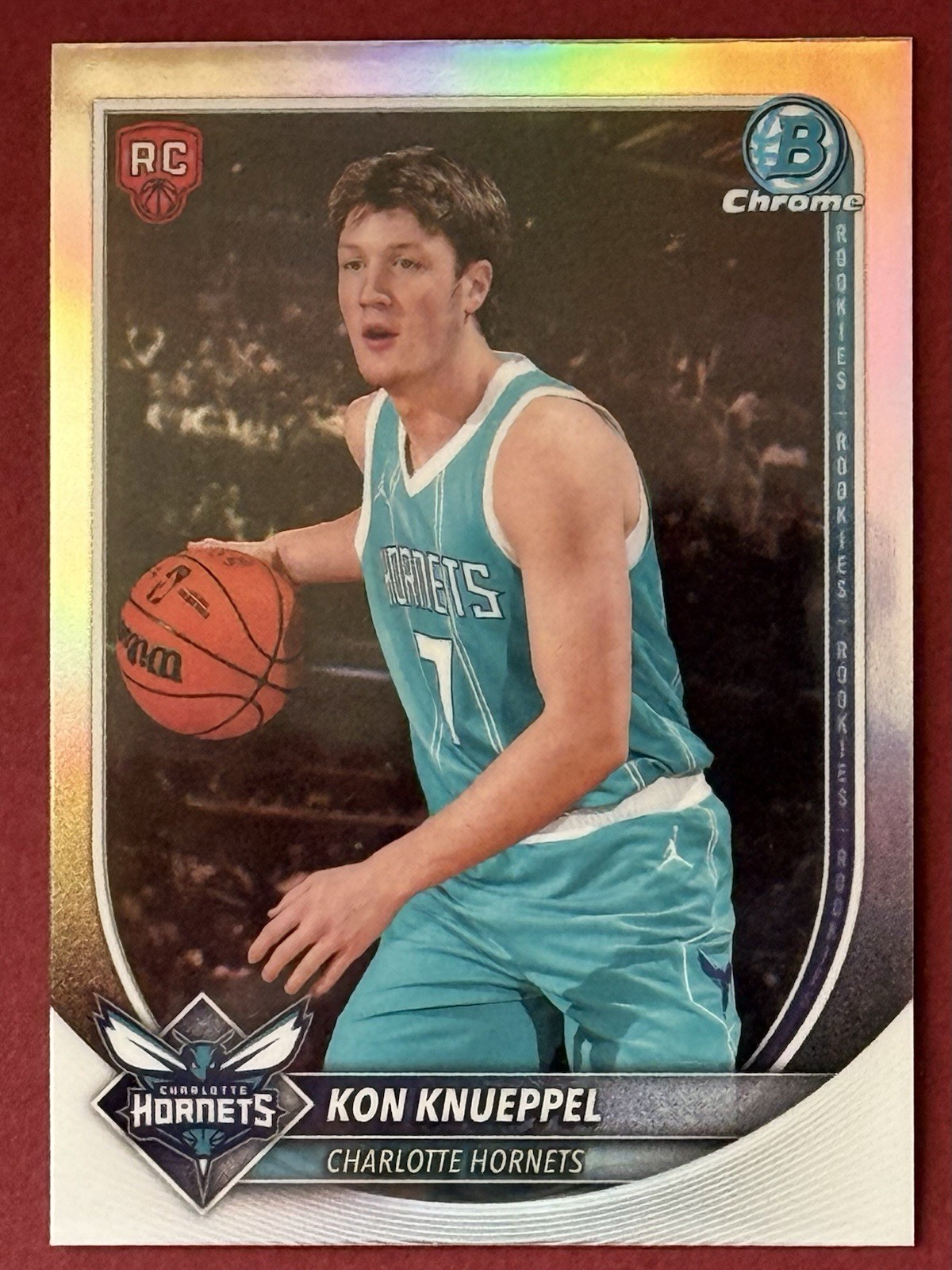 2025-26 Bowman Basketball – Kon Knueppel – RC – BRR-4 Red Rookie Refractor SSP