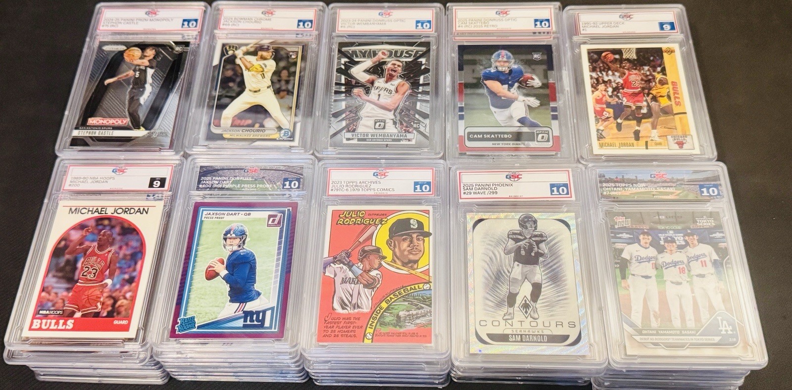 25 Mixed Sports Card Slabs Reseller Lot | NBA NFL MLB WNBA | Live Seller Pack