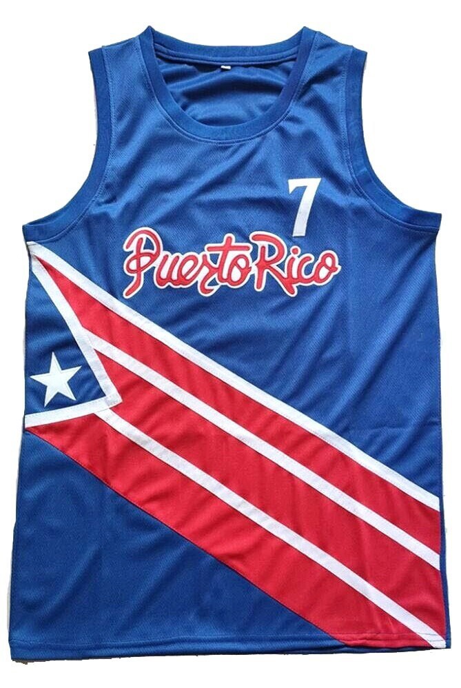 Custom Carlos Arroyo #7 Puerto Rico National Basketball Jersey Print Any Names