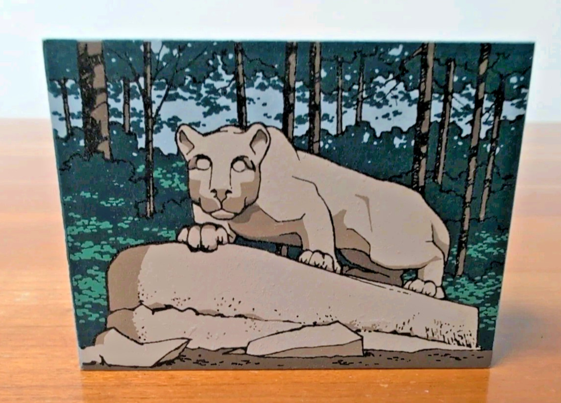 Hometowne Collectibles The Penn State Nittany Lion Shrine 1996 Wooden Shelf PSU