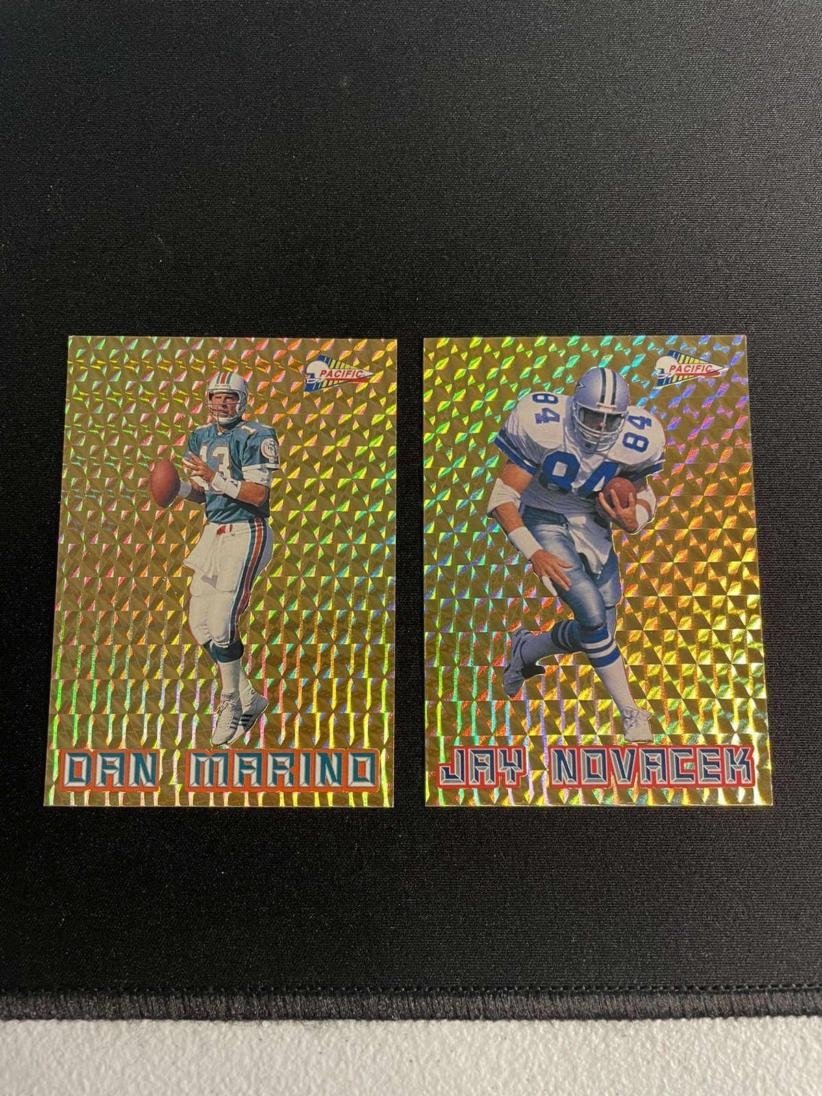 1993 PACIFIC FOOTBALL GOLD PRISMS DAN MARINO & Jay Novacek ￼