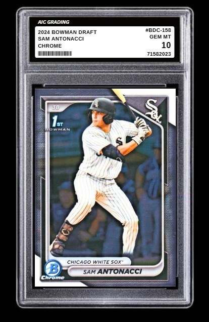 2024 Sam Antonacci 1st Bowman Draft Chrome Rookie #BDC-158 White Sox Graded 10