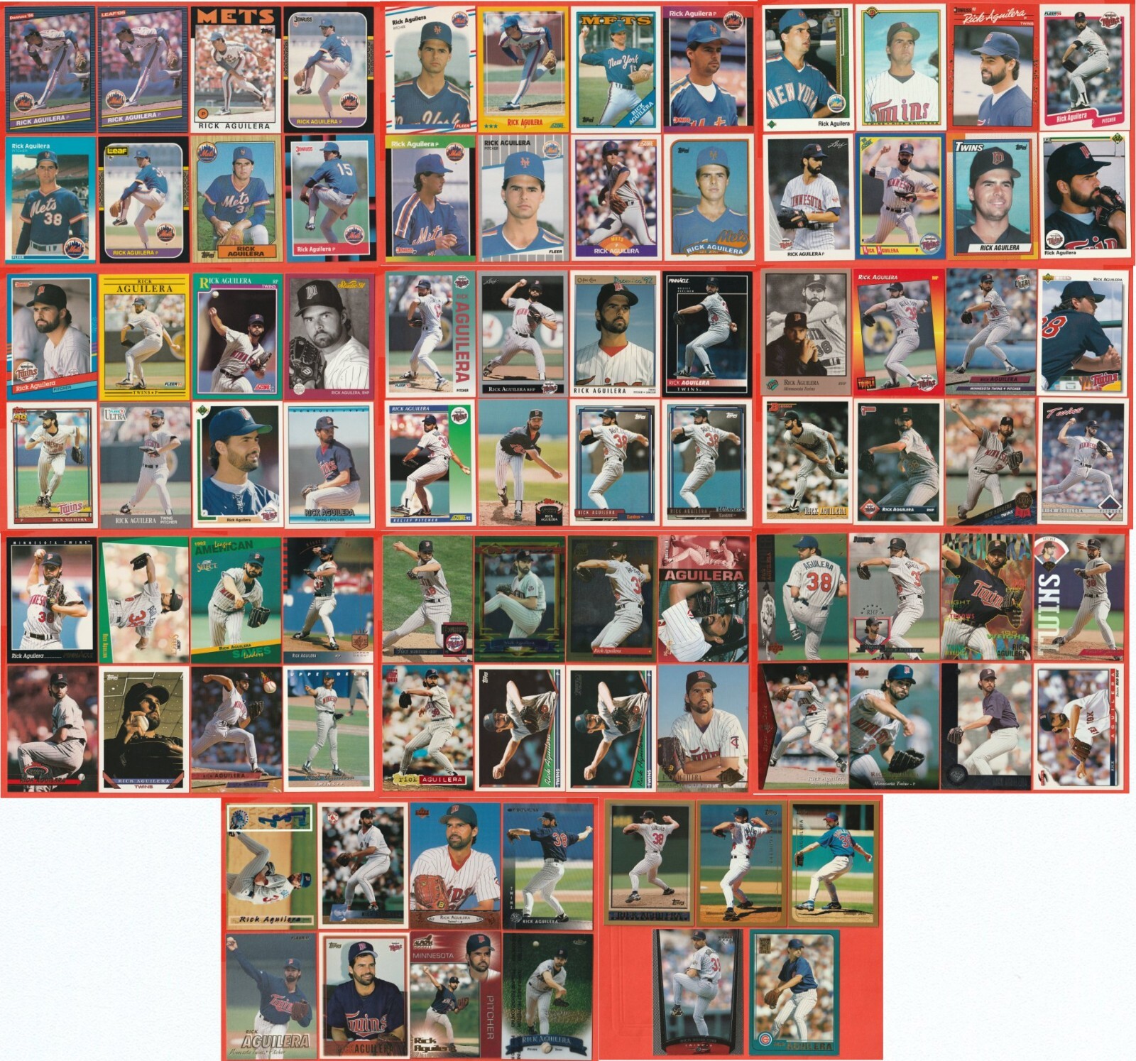 RICK AGUILERA – 85 Card Lot – 1986-2001 w/ Premium Issues *NO DUPES*