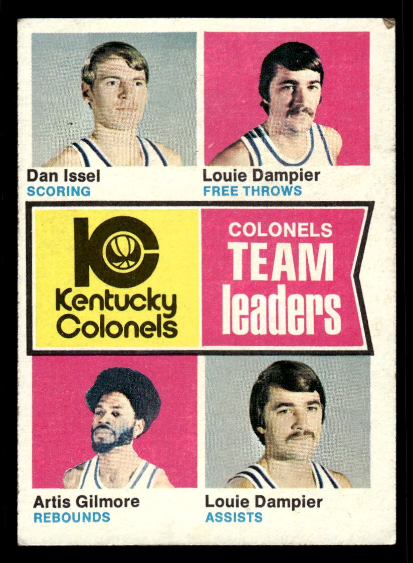 1974-75 Topps – Dan Issel / Louie Dampier / Artis Gilmore #224 Kentucky Colonels