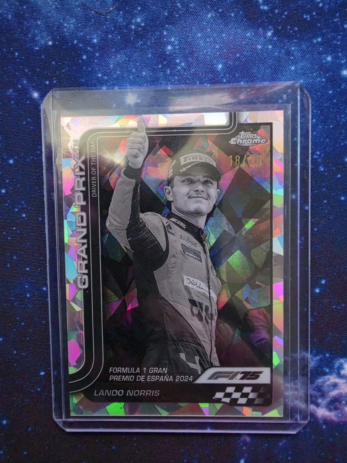 2025 Topps Chrome Sapphire Formula 1 F1 #131 Lando Norris Black & White 18/20