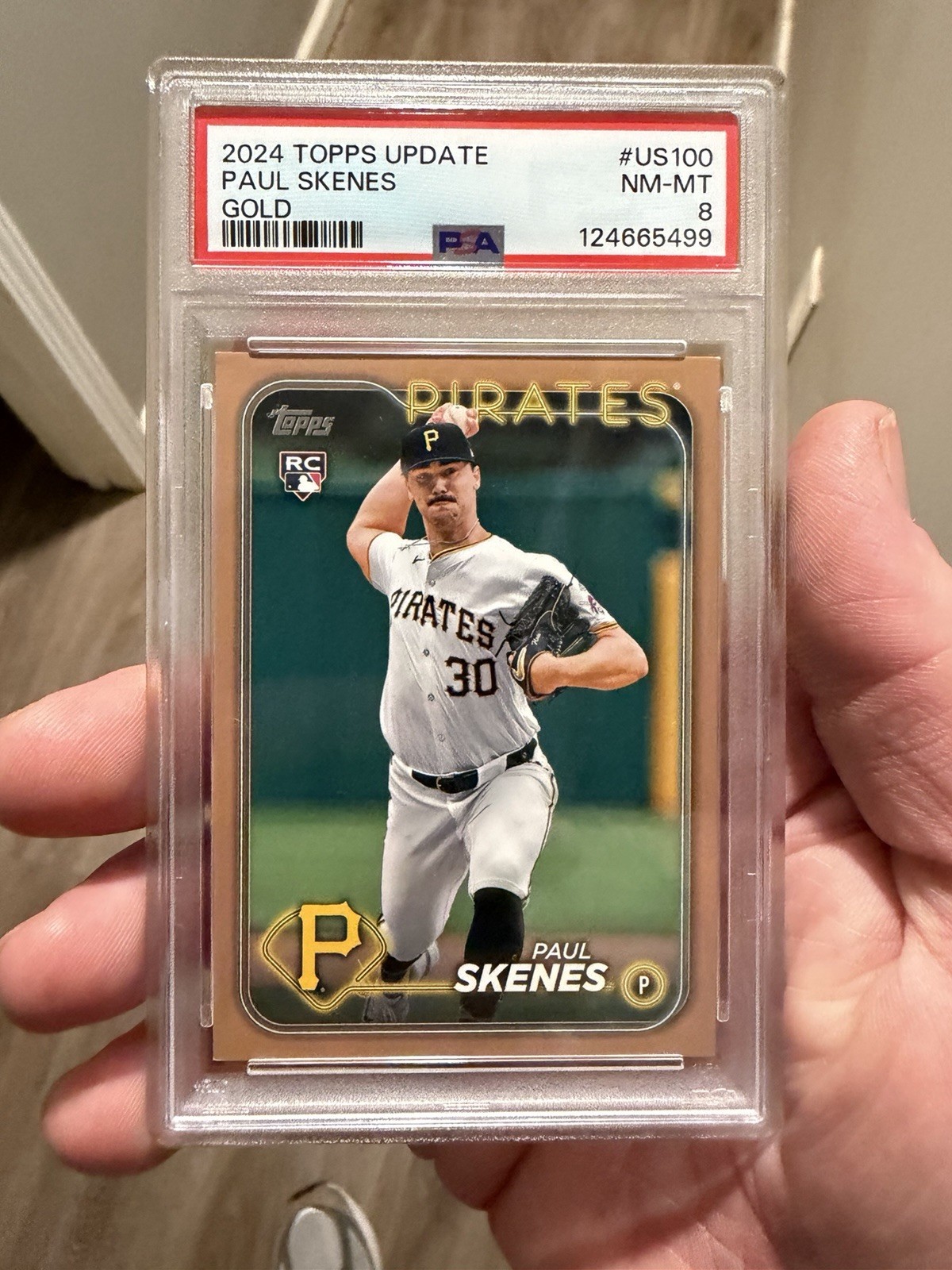 Topps 2024 Update Series Paul Skenes Gold RC #US100 13/2024 PSA Graded