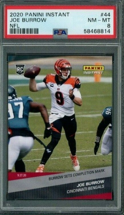 2020 Panini Instant #44 JOE BURROW 1/470 PSA 8 NM/MT LOW PRINT RUN