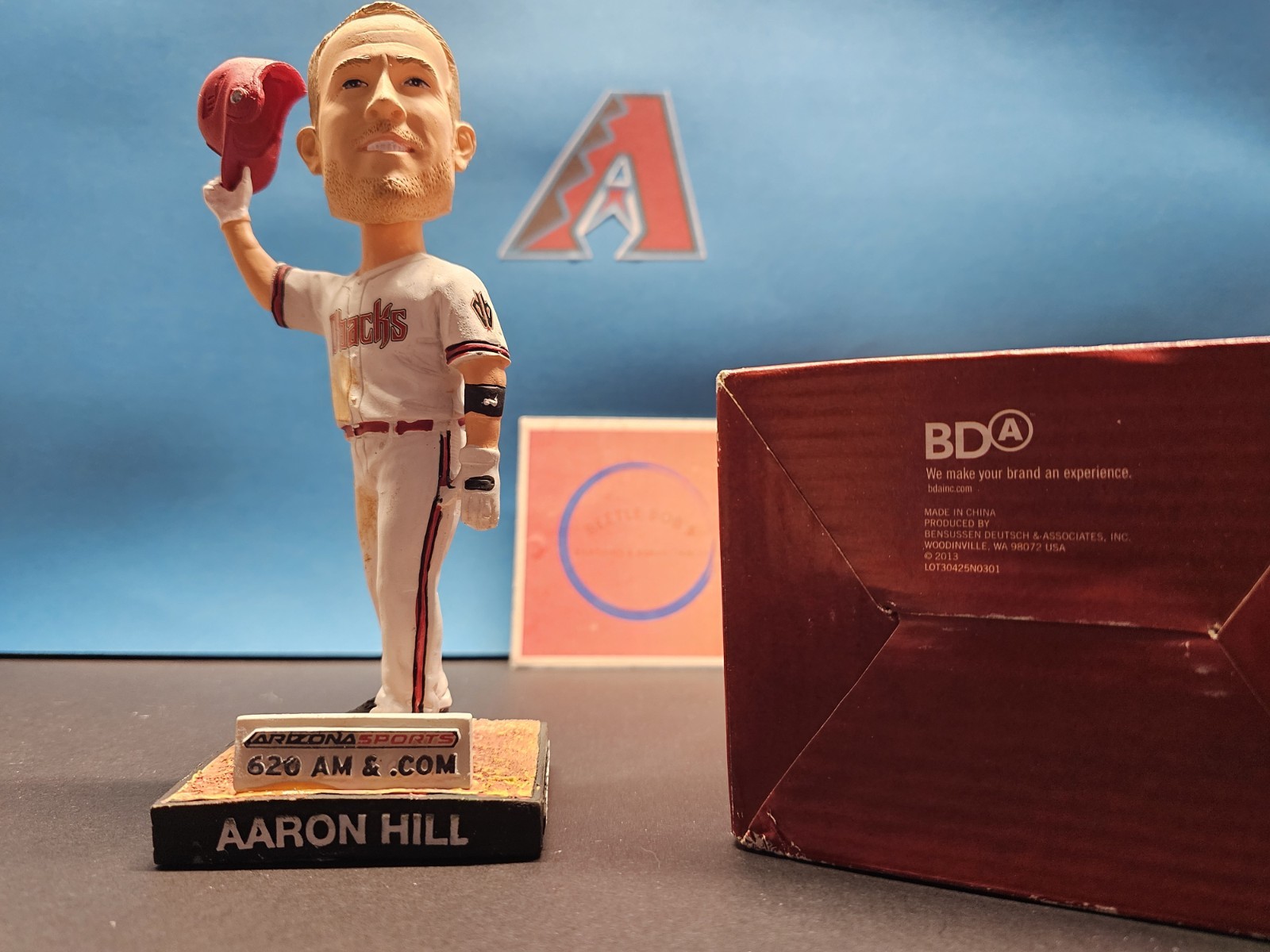 Aaron Hill Arizona Diamondbacks MLB 2013 SGA Bobblehead NIB BiCycle