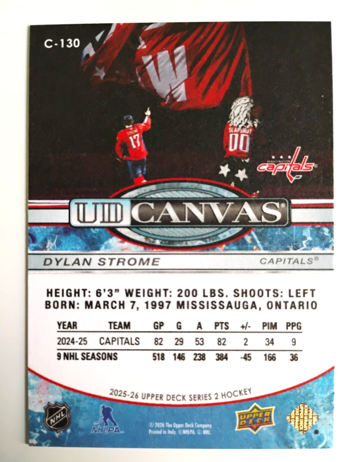 25 26 UPPER DECK UD CANVAS DYLAN STROME C130