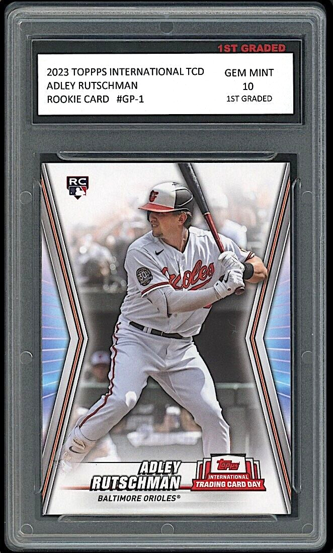 Adley Rutschman 2023 Topps International TCD 1st Graded 10 Rookie Card Orioles