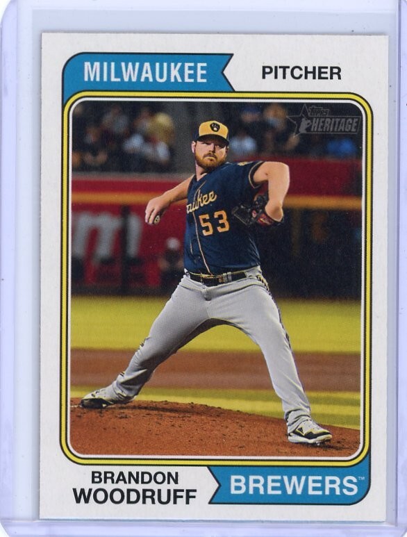 2023 Topps Heritage Brandon Woodruff High Numbered SP – Milwaukee Brewers