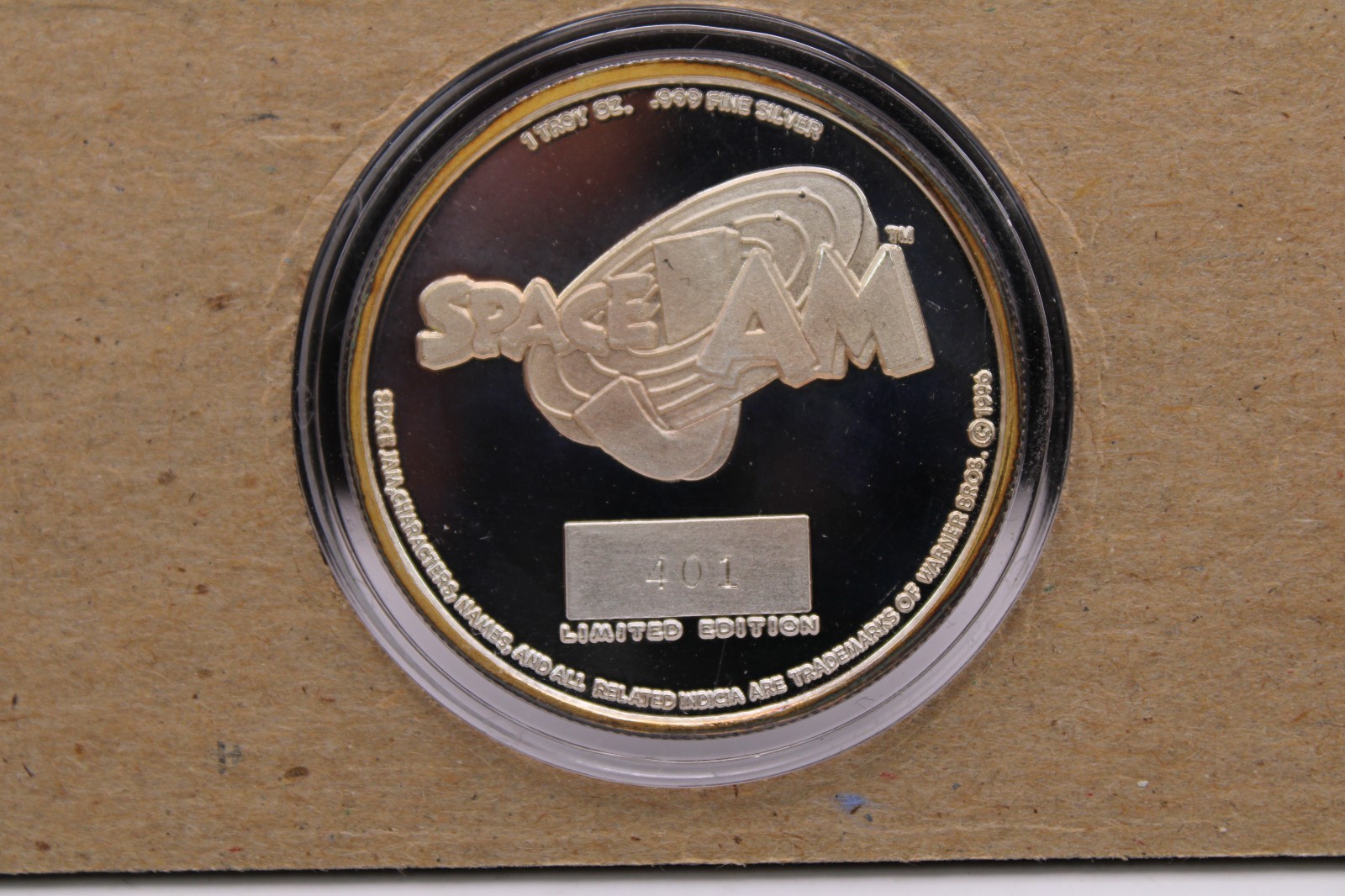 1996 Space Jam Medallion Proof Set Michael Jordan Bugs Bunny Silver Bronze #401