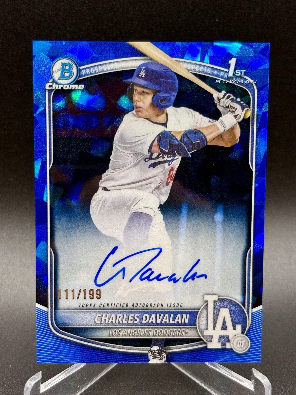 2025 Bowman Sapphire – Charles Davalan 1st Auto /199 Dodgers #CPA-CD