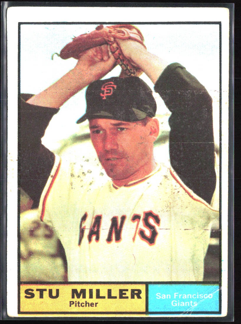 1961 Topps #72 Stu Miller VG corner crease