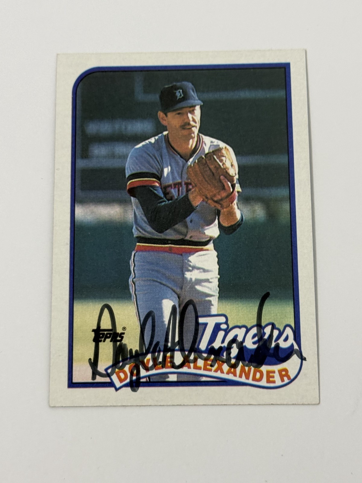 1989 Topps Autographed Vintage Doyle Alexander Detroit Tigers