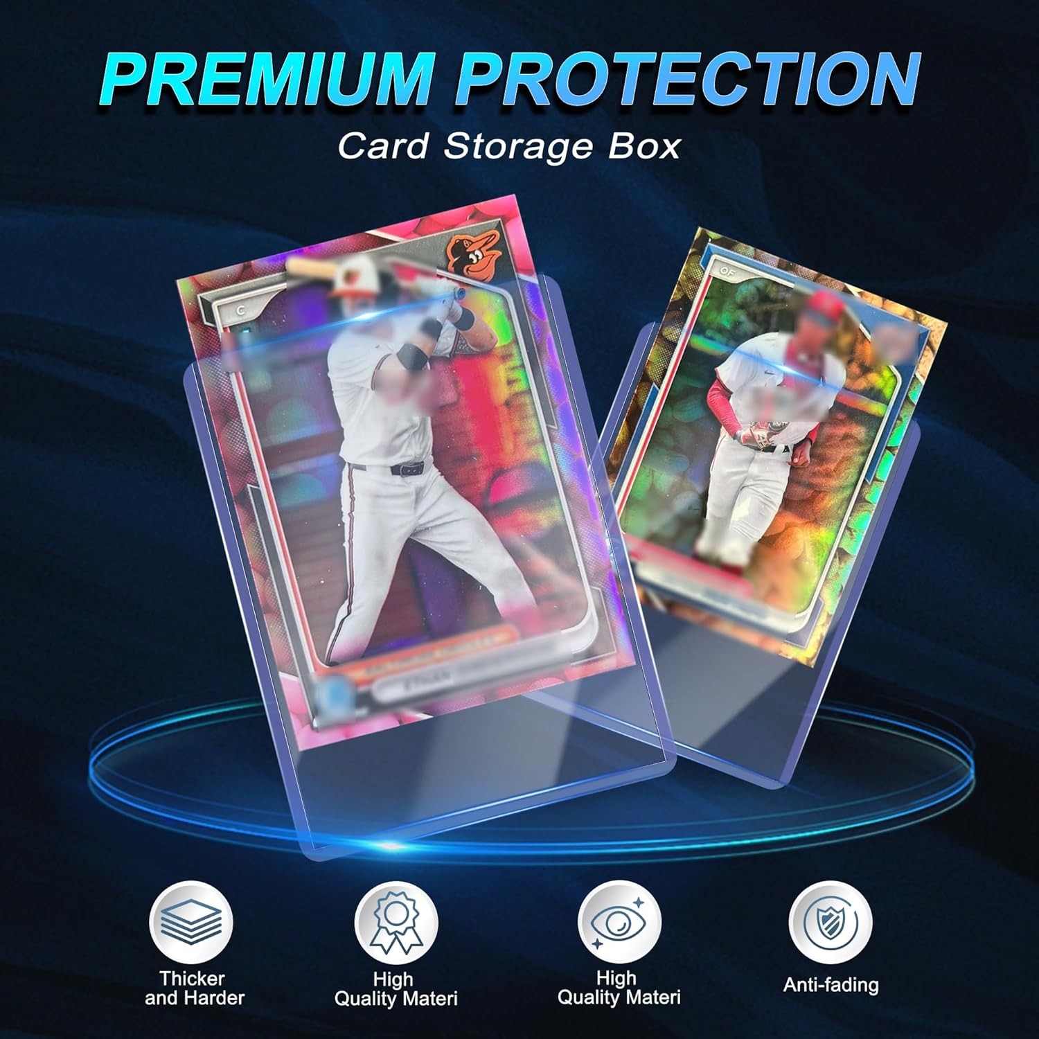 1000 Card Sleeves Top Loaders for Cards 3X4 Baseball Card Protectors Toploaders