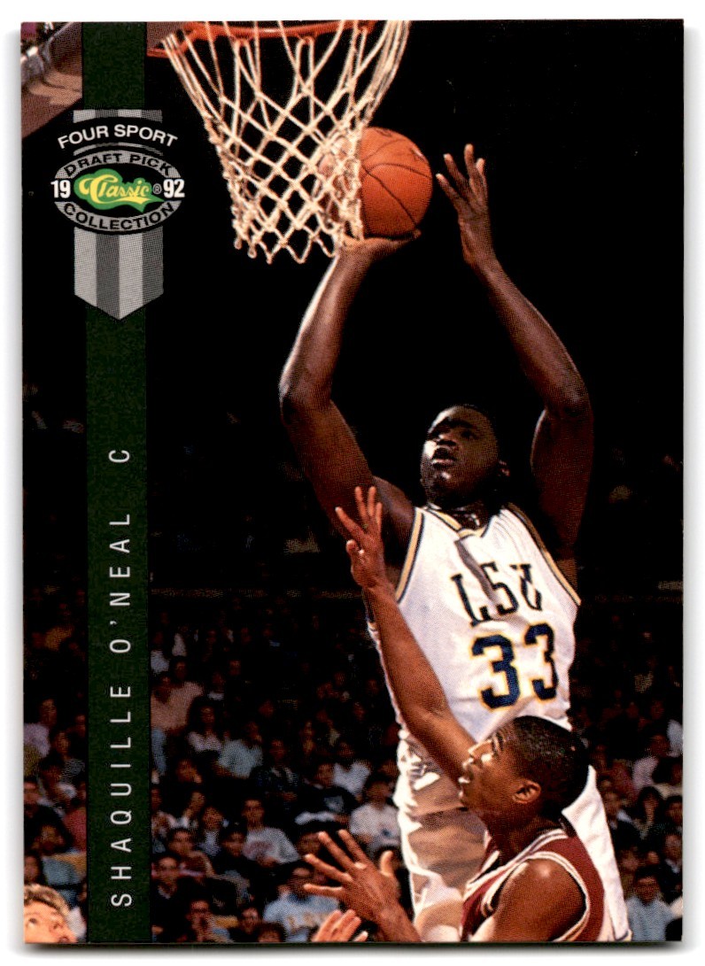 1992-93 Classic Draft Pick Collection Shaquille O’Neal RC LSU Tigers #1