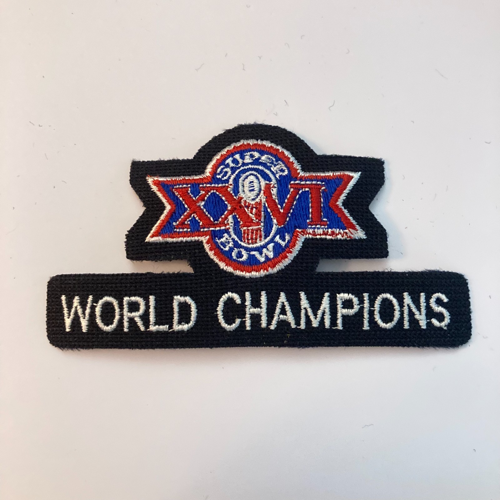 SUPER BOWL 26 XXVI (Redskins) Embroidered NFL Iron-On “WORLD CHAMPIONS” Patch